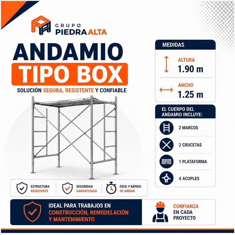 Andamio Tipo BOX — Alquiler de andamios Costa Rica